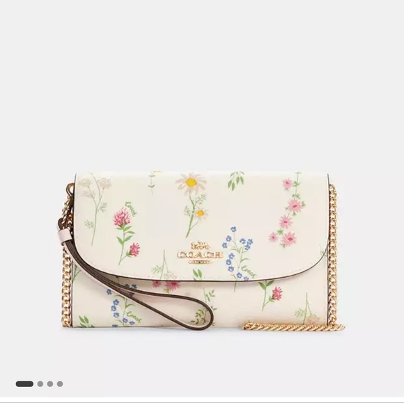 COACH Gemma Clutch Crossbody With Spaced Wildflower Print - Picture 1 of 10